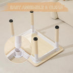 Kids Table & Chairs Set, Height Adjustable Toddler Study Table with Anti-Slip Foot Covers, Ages 2-10