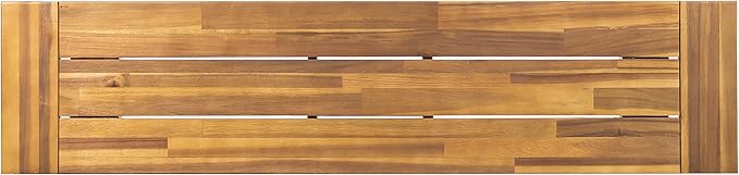 Christopher Knight Home Carlisle Outdoor Acacia Wood and Rustic Metal Bench, Sandblast Finish / Rustic Metal 14. 75 x 63 x 17. 50 inches