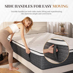 CH CHARME HOUSE Twin Mattress, 12 Inch Twin Size Hybrid Mattress in a Box, Medium Feel Foam and Individual Pocket Springs, Extra Edge Support, Pressure Relief, CertiPUR-US