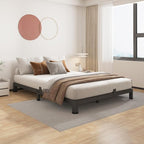 ROIL 4 inch Full Size Bed Frame with Round Corner Legs Mattress Retainers 3500LBS Heavy Duty Steel Slats No Box Spring Needed Platform Noise-Free Easy Assembly