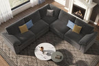 EASE MOOSE Oversized Modular Sectional Sofa, Extra Large L Shape Sectional Cloud Couch,Comfty Deep Seat Wide Modular Sofa for Living Room Removable Cover