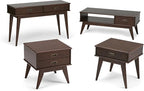 SIMPLIHOME Draper SOLID HARDWOOD 22 inch Wide Rectangle Mid Century Modern End Side Table in Medium Auburn Brown for the Living Room and Bedroom