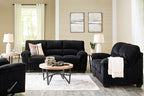 Signature Design by Ashley SimpleJoy Modern Sofa for Living Room, Black