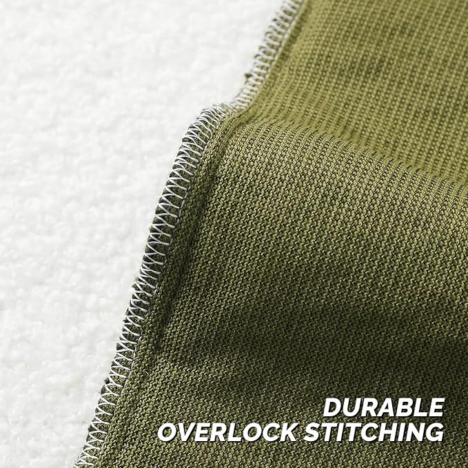 FUTEI Olive Green Throw Pillow Covers 16x16 Inch Set of 2,Furry Faux Fur Teddy Boucle Textured Cushion Covers,Soft Fluffy Decorative Pillow Case,Home Decor for Couch Bed Living Room Office Car
