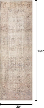 Loloi Amber Lewis Georgie Collection GER-02 Ocean/Sand 2'-6" x 12'-0", .19" Pile Height, Runner Rug