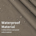 Easy-Going Waterproof Patio Cushion Covers ONLY Cover 20x18x4 inch 4 Pack Replacement Non-Slip Outdoor Seat Cushion Slipcover with Zipper. Taupe