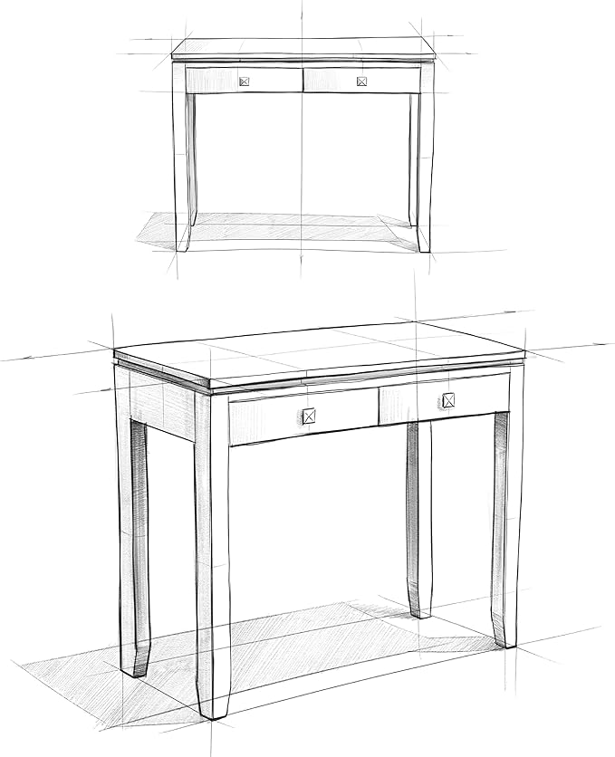 SIMPLIHOME Cosmopolitan Console Table - 38 Inch Wide Solid Wood Sofa Table in Mahogany Brown, Contemporary Compact Storage Table for Entryway or Living Room with 2 Drawers and Tapered Legs