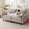 73'' Loveseat Sofa with All Seats Storage, Modular Sectional Couch with Deep Seat,Oversized Comfy Couch with 7.8'' Cushion for Living Room,Bedroom,Velet,Khaki