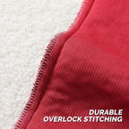 FUTEI Christmas Maroon Red Throw Pillow Covers 24x24 Inch Set of 2,Furry Faux Fur Teddy Boucle Textured Cushion Covers,Soft Fluffy European Pillow Shams,Home Decor for Couch Bed Living Room Car