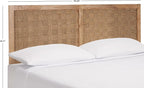 SAFAVIEH Home Collection Halvor Natural Rattan Solid Wood Queen Size Headboard