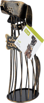 True Dog Wine Cork Holder Decorative in Metal with Bronze Finish, Corks Display Holders, Home Bar Accessories, Kitchen and Dining Room Decor, Set of 1