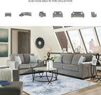 Signature Design by Ashley Altari Modern Loveseat with 2 Accent Pillows, Light Gray