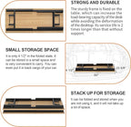 Need Folding Computer Desk, Large 60 inches Folding Table for Home Office, No Install Needed Foldable Writing Table Desk, Teak and Black