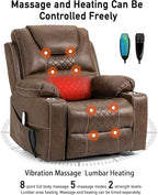 Lazy Boy Recliner ChairLazy Boy Recliner Chair with Heated and Massage, Upgraded Dual Motor Lay Flat Recliners, 25in Extra Wide Seat, Folding Tablet, Side Pocket