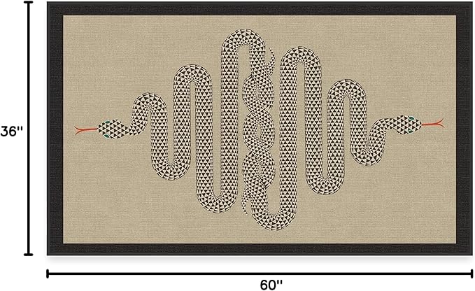 RUGGABLE x Jonathan Adler Washable Modern Area Rug – Venom Neutral 3x5, Stain-Resistant, Non-Slip – Small Machine Washable Rugs for Living Room, Bedroom, Hallway, Entryway & Office–with Standard Pad