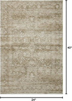 Loloi Amber Lewis Honora Collection HON-01 Khaki/Beige 2'-0" x 3'-4" Accent Rug