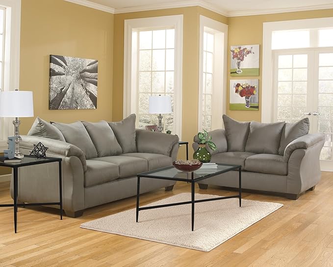 Signature Design by Ashley Darcy Casual Plush Loveseat, Grayish Brown