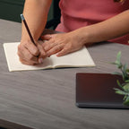 Martha Stewart Noah Home Office Parsons Desk in Gray Wood Grain with Oil Rubbed Bronze Metal Frame