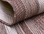 Unique Loom Outdoor Border Collection Area Rug - Soft Border (6' 1" x 9' Rectangle, Brown/ Ivory)