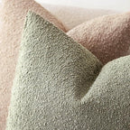 Foindtower Pack of 2, Decorative Textured Boucle Throw Pillow Covers Accent Solid Pillow Cases Cozy Soft Couch Cushion Case for Chair Sofa Bedroom Living Room Home Decor 22x22 Inch Dirty Sage Green