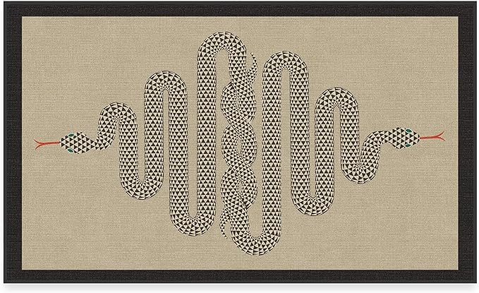 RUGGABLE x Jonathan Adler Washable Modern Area Rug – Venom Neutral 3x5, Stain-Resistant, Non-Slip – Small Machine Washable Rugs for Living Room, Bedroom, Hallway, Entryway & Office–with Standard Pad