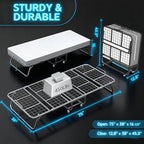 Pataku Folding Bed with Mattress, Twin Foldable Bed, Roll Away Beds for Adults, 75" x 38" Roll Away Portable Beds with 5" Mattress, Folded Frame for Small Apartment, Guest Room