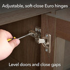 Henn&Hart 28" Fluted Wooden Accent Cabinet, Modern Ribbed Sideboard Buffet Cabinet with 2 Doors and an Adjustable Shelf for Living Room, Dining Room, Bedroom or Entryway, Satin Walnut