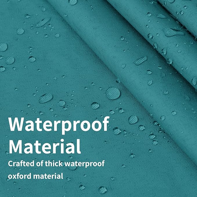 Easy-Going Waterproof Patio Cushion Covers 27x25x5 inch 4 Pack Replacement Non-Slip Outdoor Seat Cushion Slipcover with Zipper. Teal