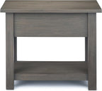 SIMPLIHOME Monroe SOLID ACACIA WOOD 14 inch Wide Rectangle Rustic Narrow Side Table in Farmhouse Grey for the Living Room and Bedroom