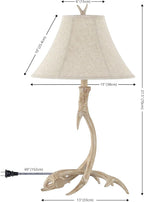 JONATHAN Y JYL6305B Antler 27.5" Rustic Resin LED Table Lamp, Traditional for Bedroom, Living Room, Office, Kids Room, Entryway, College Dorm, Bookcase, LED Bulb Included, Beige