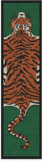 RUGGABLE x Jonathan Adler Machine Washable Modern Runner Rug – Tiger Emerald 2.5x10, Stain-Resistant, Non-Slip – Washable Rug for Hallway, Entryway, Living Room & Kitchen–with Cushioned Pad