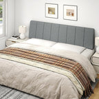 King Size Headboard Only-No Assembly, Upholstered Headboard King Size Linen Fabric Modern Style Headboards for Adjustable Bed Extra-Thick, Dark Gray