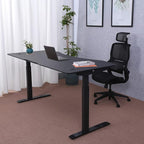 ApexDesk Elite Pro Series 60" x 27" Electric Height Adjustable Stand up Desk, Sit Stand Home Office Desk, Computer Desk - Curved Black