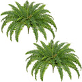 Ferns Artificial Plants 2 Pack Faux Ferns for Outdoor Planter Large Fake Ferns Look Real Artificial Ferns with 86 Fronds Hanging Boston Fern Fake Plant Shrubs for Home Farmhouse Garden Porch Decor