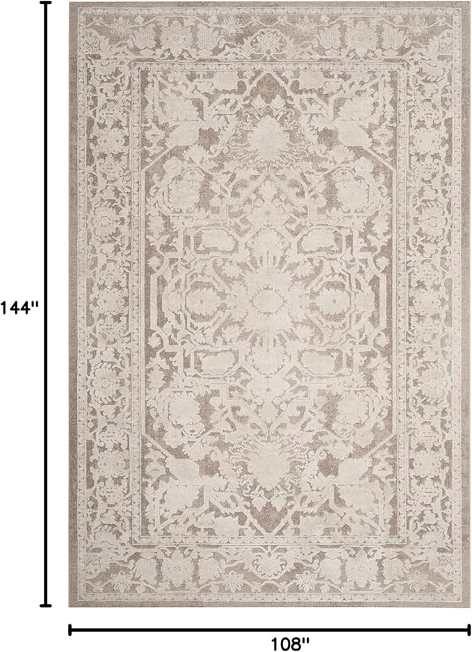 SAFAVIEH Area Rug 9x12 - Reflection Collection - Large - Beige & Cream, Non-Shedding & Easy Cleaning, Ideal for Living Room, Bedroom, Dining Space (RFT665A)