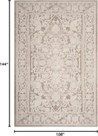 SAFAVIEH Area Rug 9x12 - Reflection Collection - Large - Beige & Cream, Non-Shedding & Easy Cleaning, Ideal for Living Room, Bedroom, Dining Space (RFT665A)