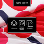 Marimekko - King Comforter Set, Cotton Bedding with Matching Shams, Lightweight Home Decor for All Seasons (Unikko Red, King)