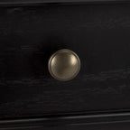 SAFAVIEH Home Collection Manelin Black/Antique Gold 3-Drawer Console Table for Living Room Foyer Bedroom Hallway Entryway Office