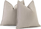 ZWJD Gray Pillow Covers 20x20 Set of 2 Chenille Pillow Covers with Elegant Design Soft and Luxurious Decorative Throw Pillows for Couch, Bed, and Home Decor