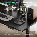 SIAGO Electric Standing Desk Adjustable - 63 x 24 Inch Sit Stand up Desk with Cable Management - 3 Memory Preset Adjustable Height Table