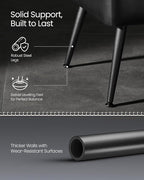 VASAGLE EKHO Collection - Storage Ottoman Bench, Entryway Bedroom Bench, 15 Gallons, Synthetic Leather with Stitching, Mid-Century Modern, Safety Hinges, Loads 660 lb, Ink Black ULOM074B01