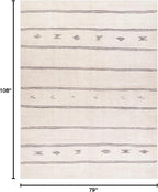 Livabliss x Becki Owens Rivi Moroccan Area Rug , 6'7" x 9', Ivory/Black