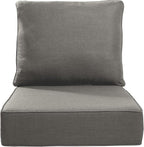 Luxury 24x24x6 Inch Outdoor Cushions - Water&UV&Fade Resistant 1 Set Patio Replacement Seat Cushion for Rattan Mental Wicker Dining Rocking Swivel Chairs Loveseat Couch Sectional Sofa - Grey