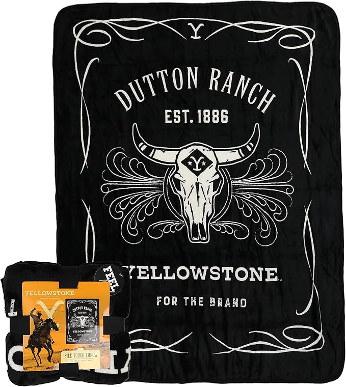 Northwest Yellowstone Silk Touch Throw Blanket, 46" x 60", Whiskey Label