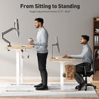 48 x 24 Inch Electric Standing Desk Adjustable Height, Sit Stand Desk, Stand up Desk for Home Office, Computer Workstation (Spliced Desktop,Oak)