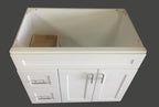 White Shaker Single-sink Bathroom Vanity Base Cabinet 36" Wide x 21" Deep WS-V3621D