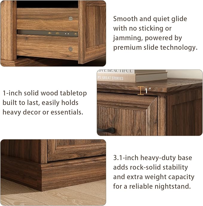 CARPETNAL Farmhouse 9 Drawer Dresser for Bedroom, 55 Inch Wide Modern Brown Dresser TV Stand with Large Drawers & Bar Handles, Rustic Wood Chest of Drawers for Bedroom, Living Room, Hallway, Entryway.