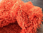 Unique Loom Solid Shag Collection Area Rug (5' 3" x 8' Rectangle, Tiger Orange)