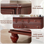 Farmhouse Dressers & Night Stand Set of 4, Wood 54" Wide Dresser & 35" Tall Chest of Drawers, 18" with Charging Station Nightstand Set of 2, Bedroom Furniture Dresser Set for Home Living Room Hallway