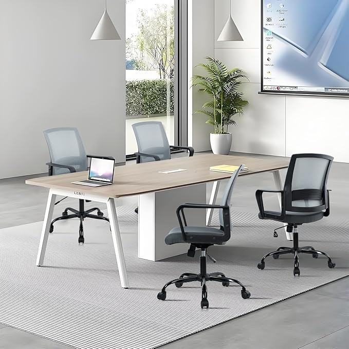 CLATINA Ergonomic Office Chair - Mesh Desk Chair with Lumbar Support, Rolling Comfortable Computer Chairs with Arms for Home Conference, Gray 1 Pack
